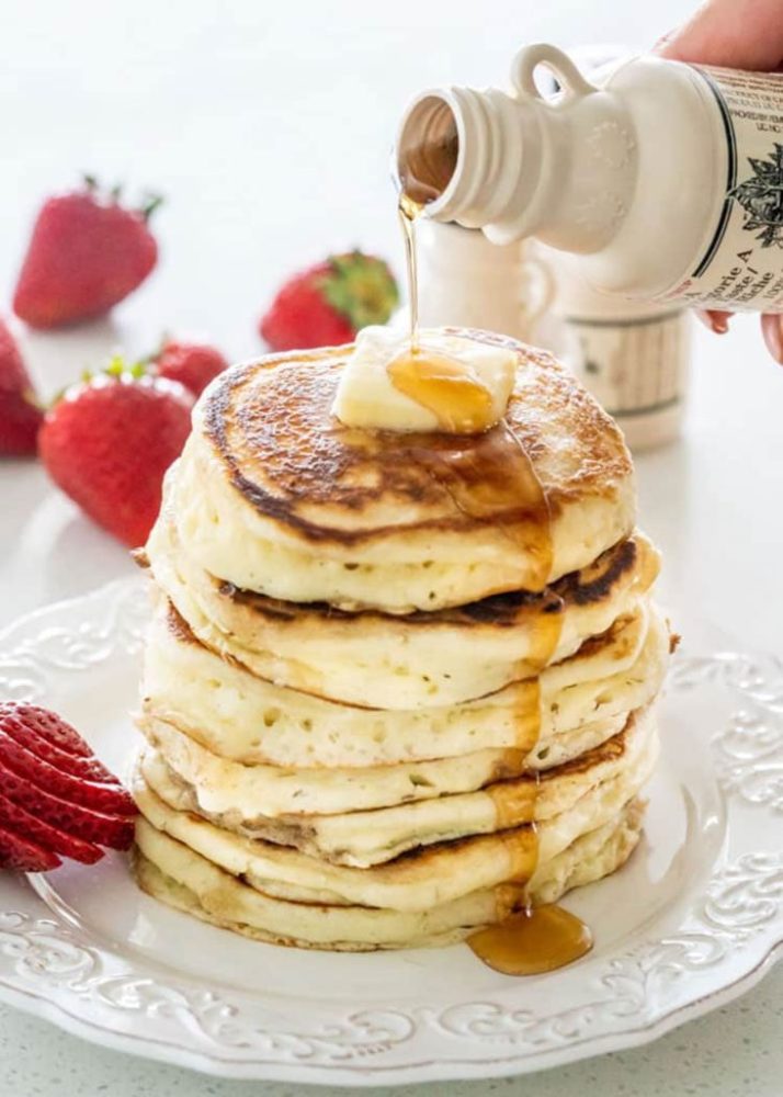 Delicious stack of pancakes